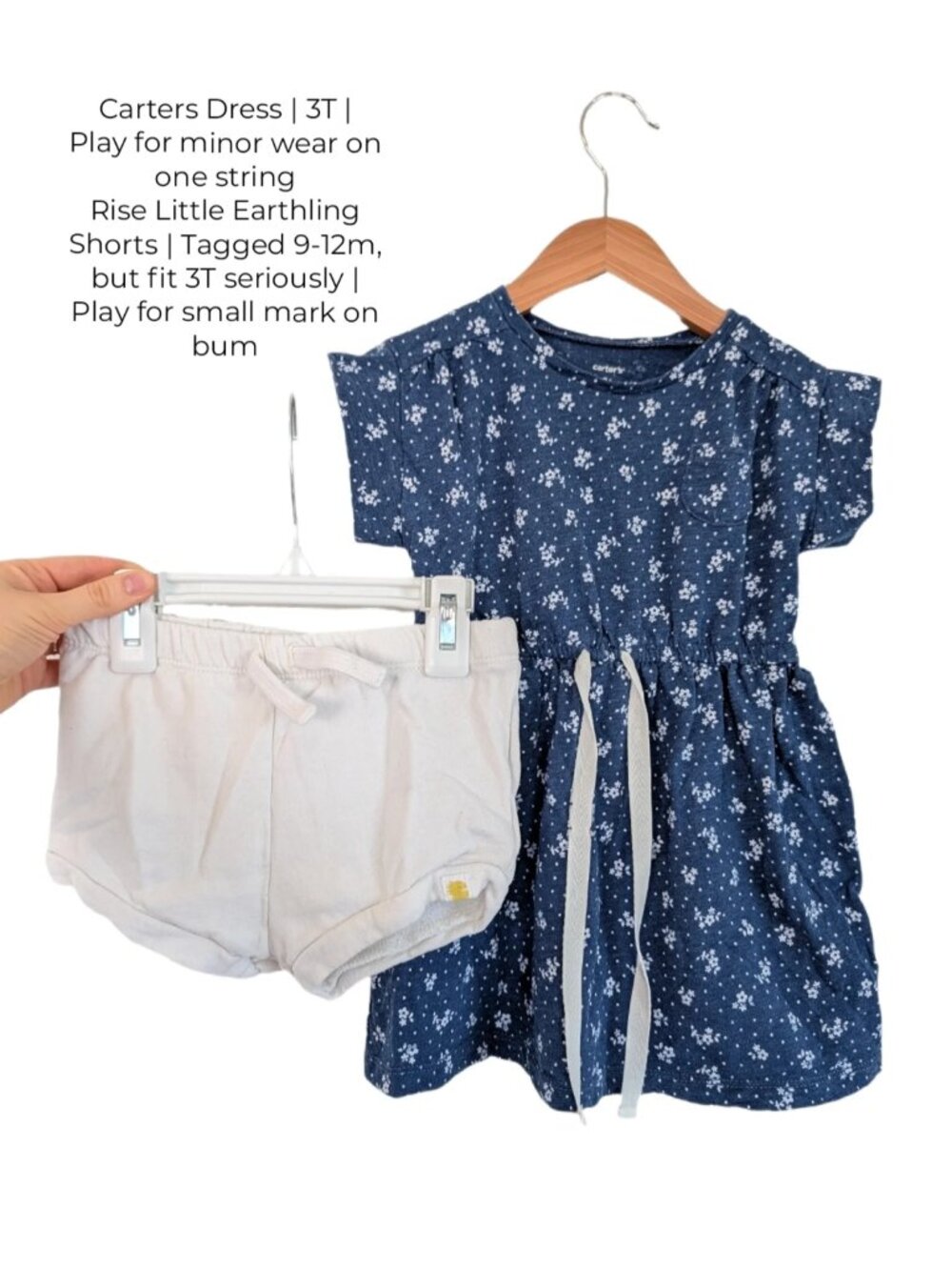 Carters Blue Ditsy Floral Dress 3T Small Shop